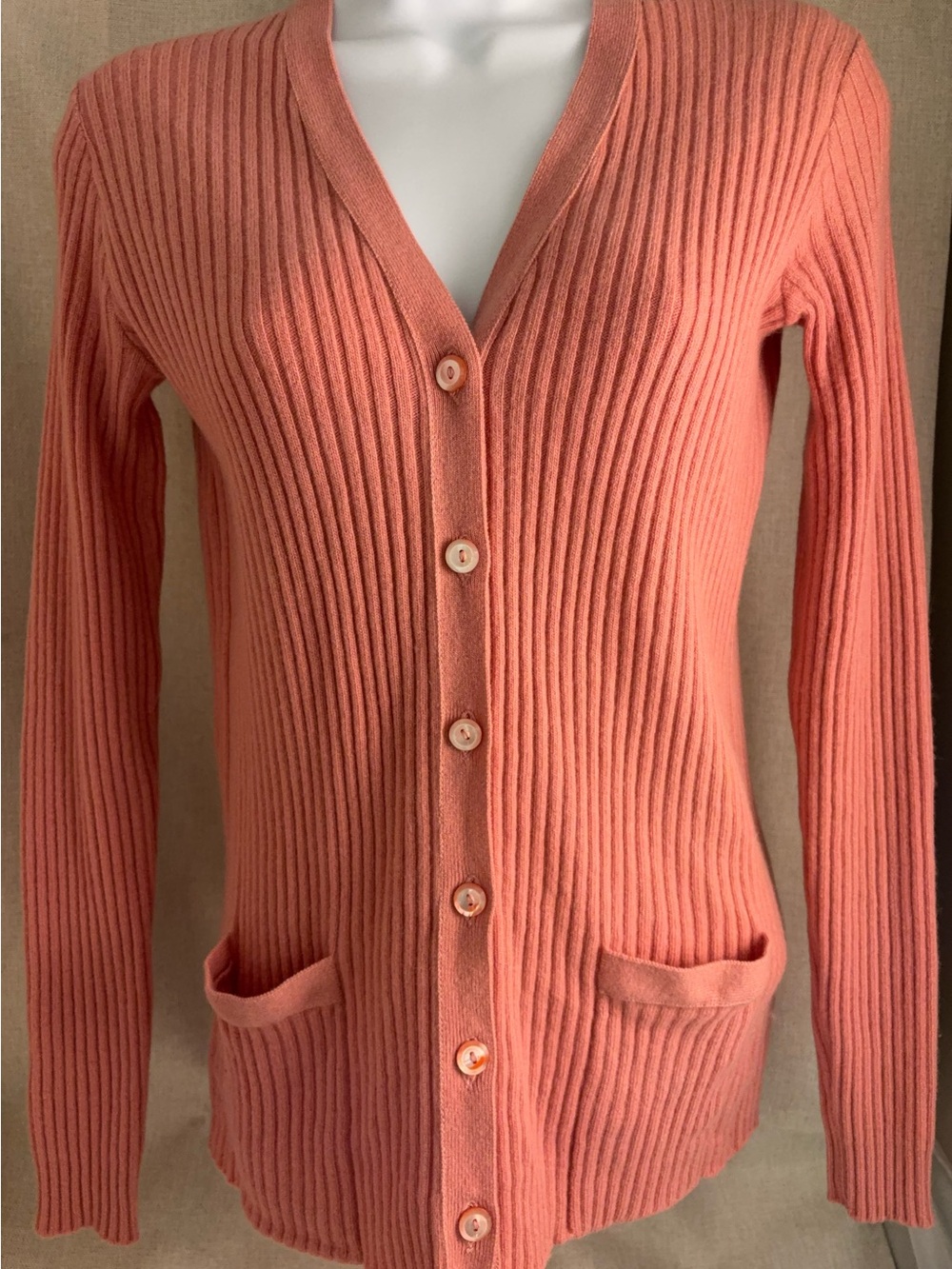 🌸 Vintage Pringle for Dragon Seed Co. Ltd. Scottish Ribbed Cardigan